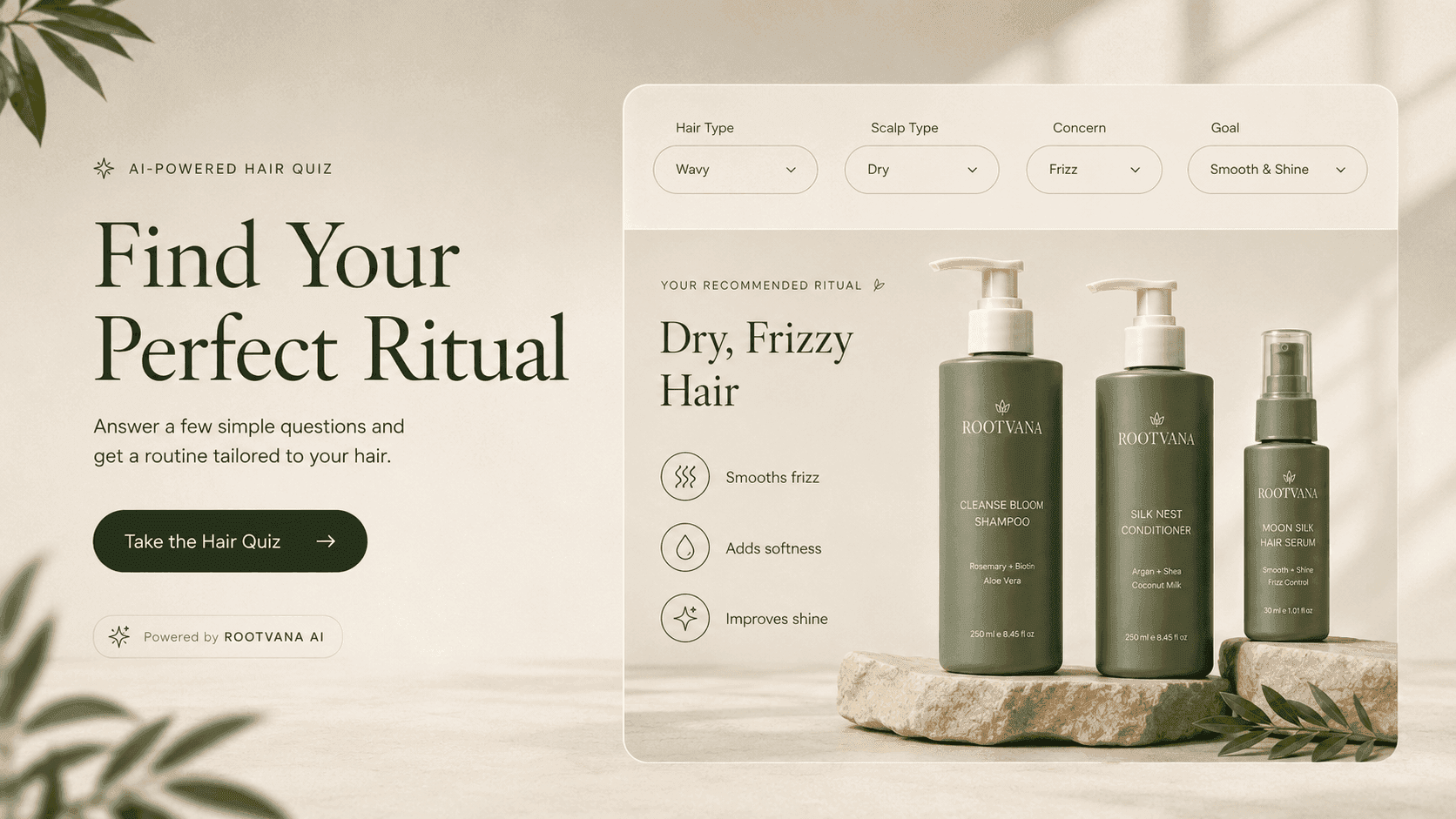 Rootvana additional product discovery screen