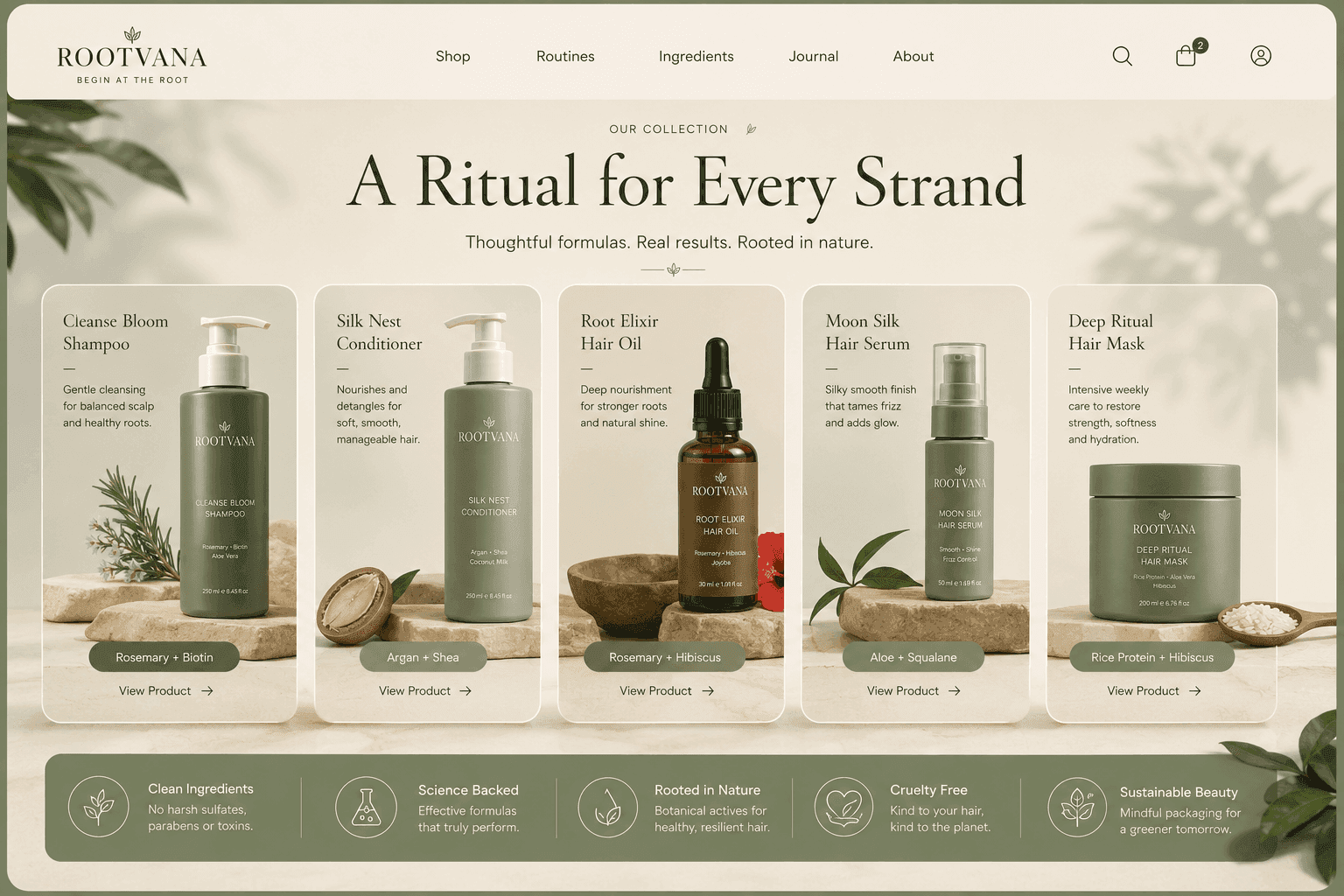 Rootvana ritual product page